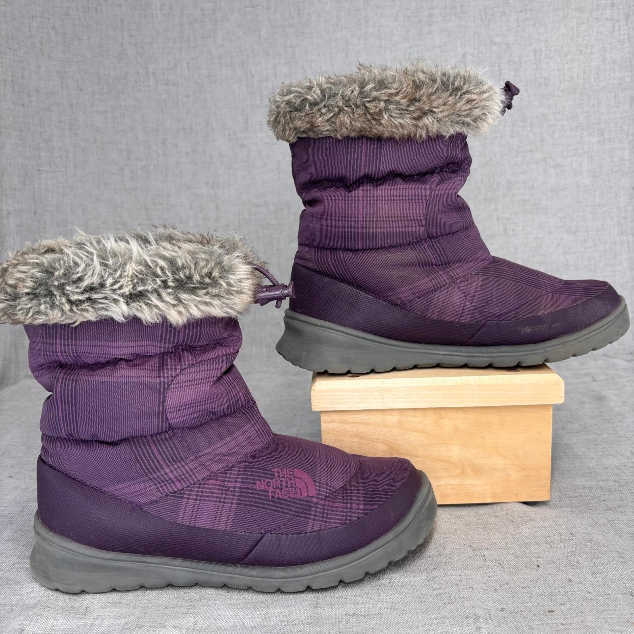 North Face Nuptse Bootie Fur IV Purple Down Gorpcore Women's 7