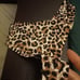 Women's Thong One Piece Sexy Leopard Print European and American Sports Fitness