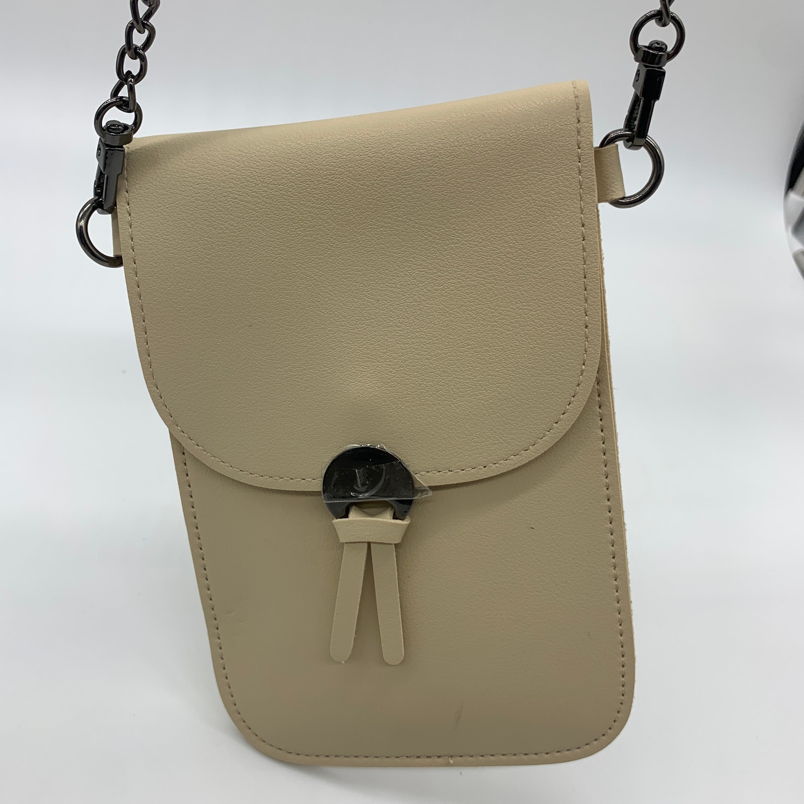 Save the Girls Touchscreen Crossbody Bag Small Cream Purse Chain Strap