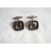 Sterling Mid-Century Cufflinks Biomorphic Shadowbox Cuff Links