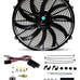 A-Premium 16'' 16 Inch Electric Radiator Fan High 3000+ CFM, 12V 120W With Therm