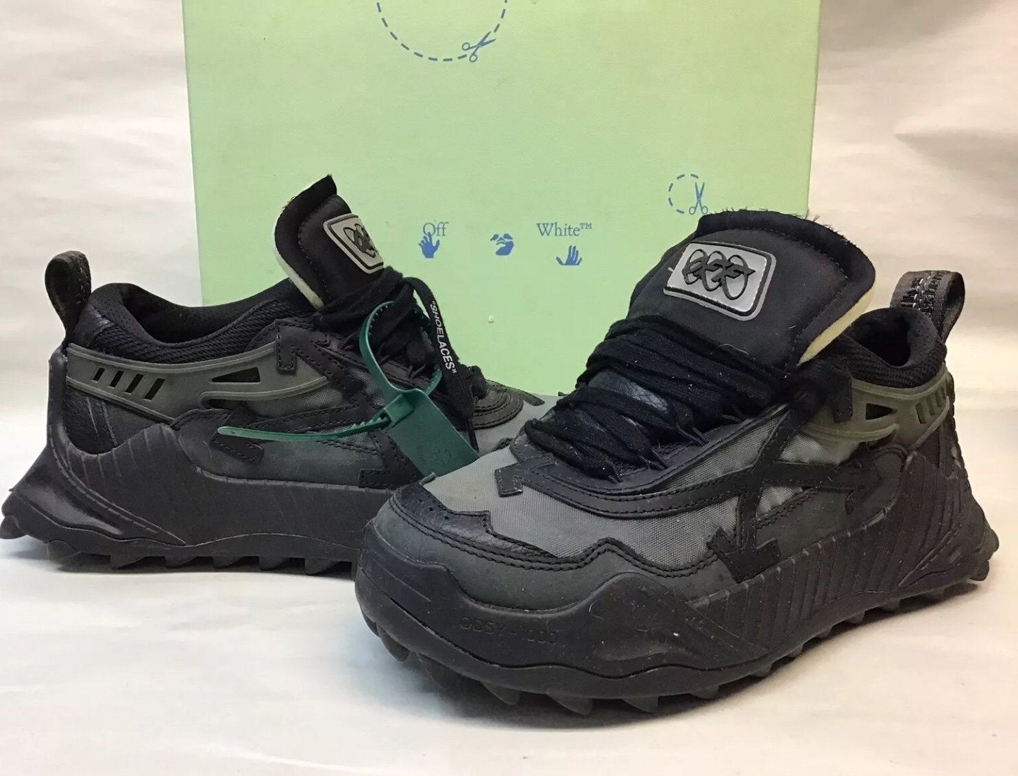 Off White Odsy 1000 Sneaker Size 9.5 (40Eu) Black with Box and Dust Bag