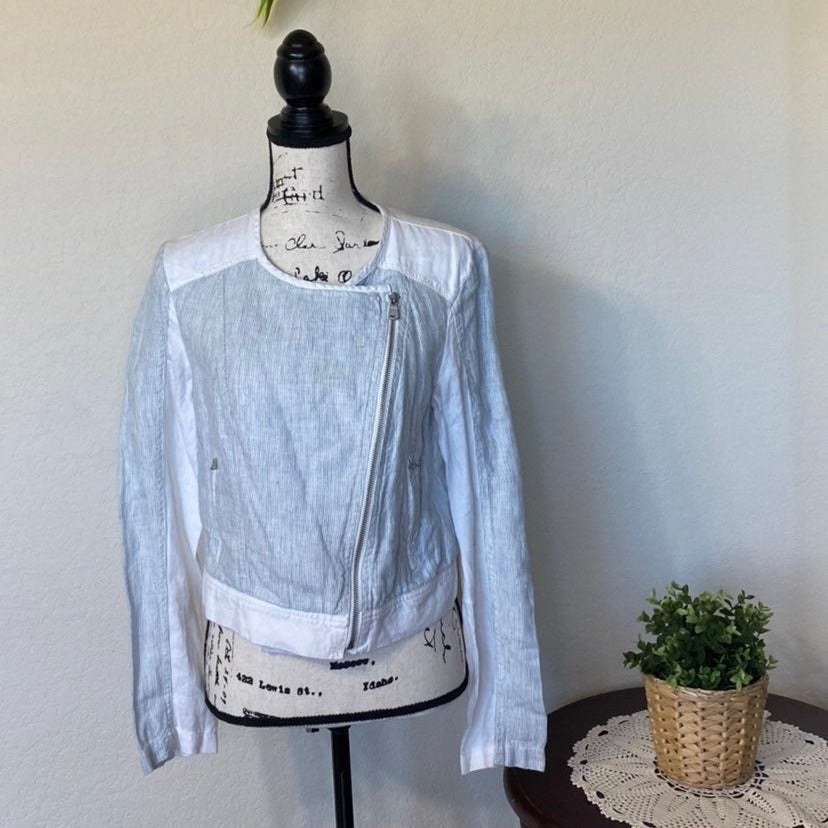Lou & Grey Motorcycle Style Linen Jacket