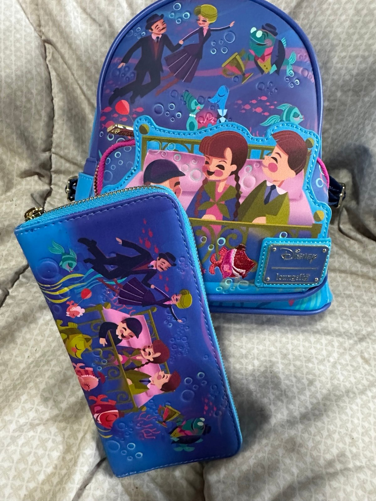 Bedknobs and Broomsticks Loungefly mini backpack and wallet