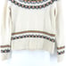 J.Crew Womens Ivory & Blue Rolled Hemline Mock Neck Nordic Lambs Wool Sweater S
