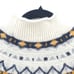 J.Crew Womens Ivory & Blue Rolled Hemline Mock Neck Nordic Lambs Wool Sweater S