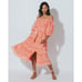 Cleobella Violet Midi Dress Blossom Coral Pink Orange Off Shoulder
