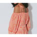 Cleobella Violet Midi Dress Blossom Coral Pink Orange Off Shoulder
