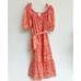 Cleobella Violet Midi Dress Blossom Coral Pink Orange Off Shoulder