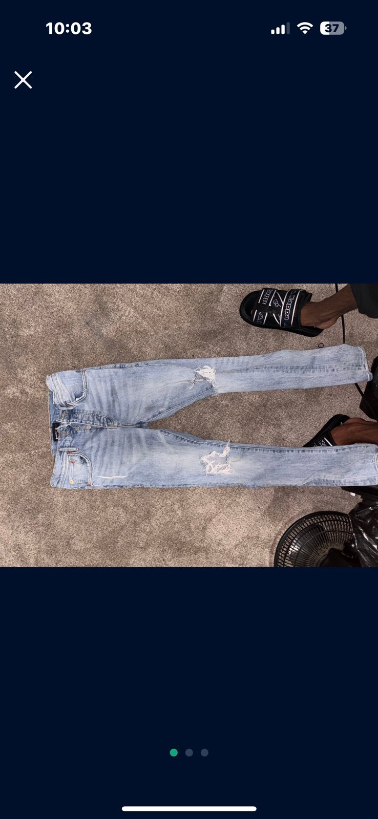 Purple jeans