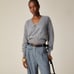 J.Crew Brushed Cashmere Cropped V-neck Sweater In Heather Dark Grey, Size Medium