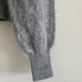 J.Crew Brushed Cashmere Cropped V-neck Sweater In Heather Dark Grey, Size Medium