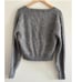 J.Crew Brushed Cashmere Cropped V-neck Sweater In Heather Dark Grey, Size Medium