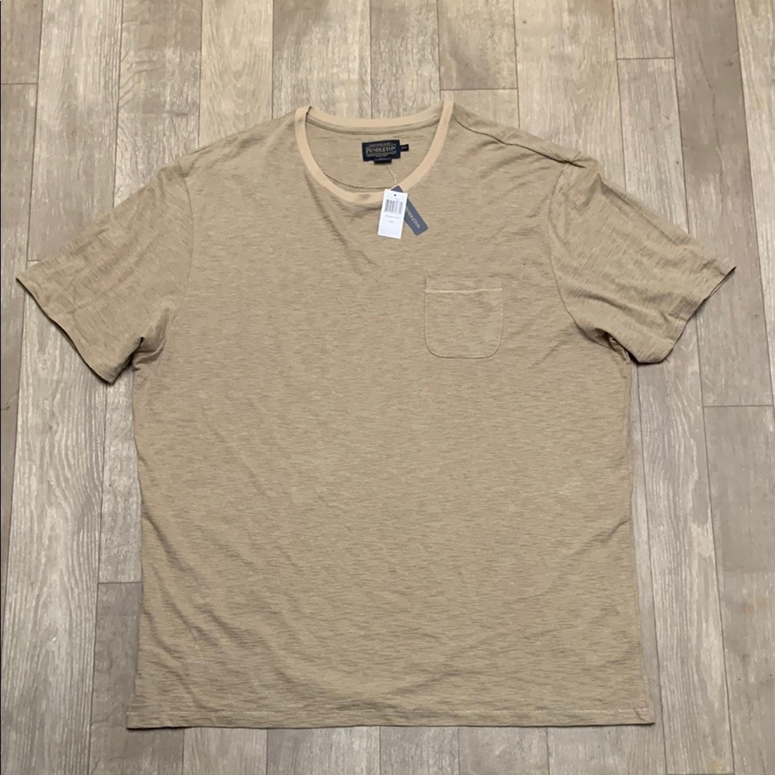 Mens NWT Pendleton Crewneck Pocket Cotton Short Sleeve T-Shirt