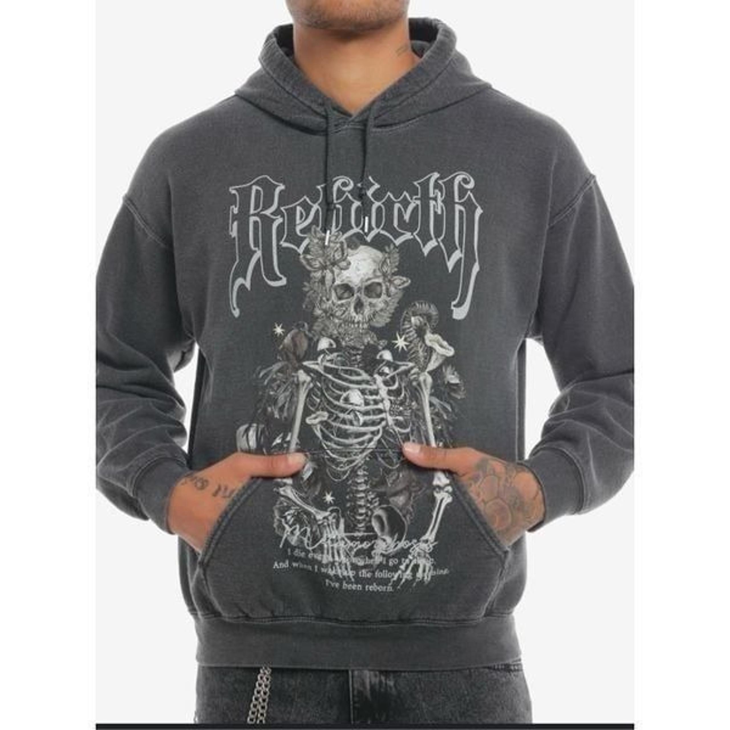 Social Collision Rebirth Gray Hot Top Hoodie Sweater Size Small/Medium