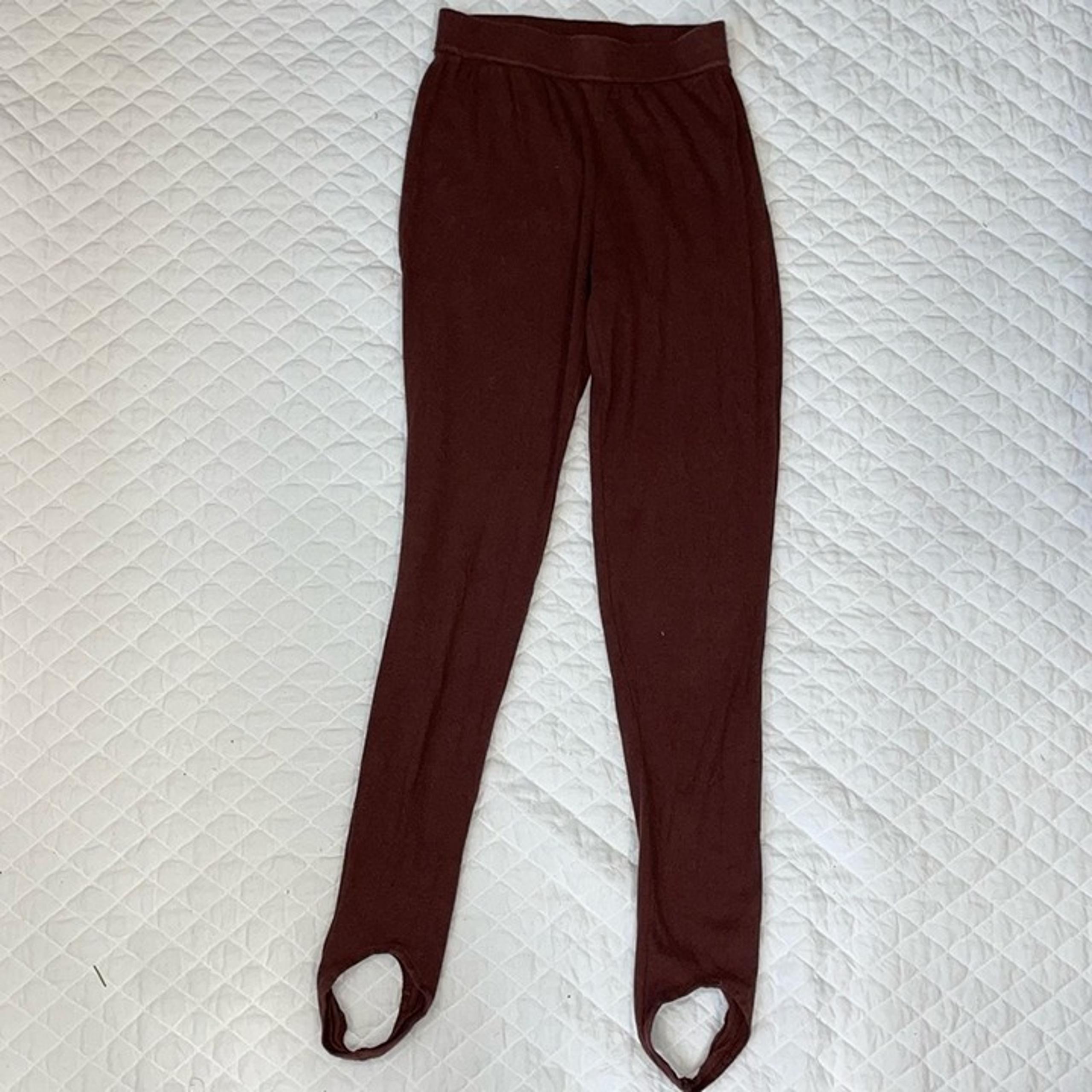 Open Edit Women's XS Brick Red Ribbed Stirrup Legging