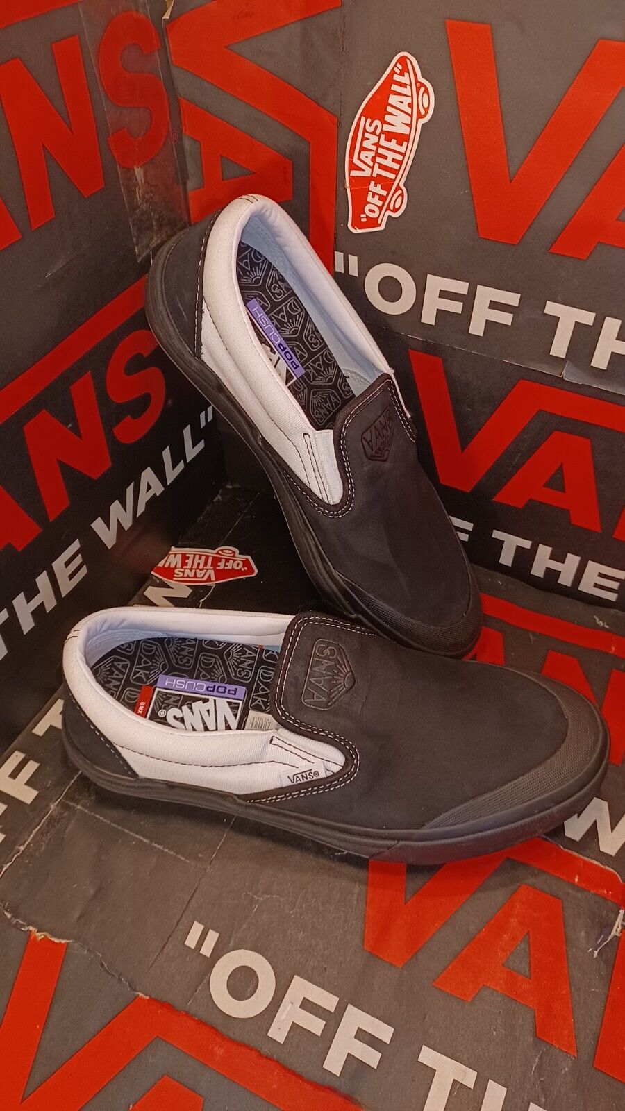 Vans Men's 4.5/Women's 6 Dak Roche BMX Slip-On Black/White VNOA5HEY39M