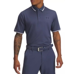 NWT Under Armour Men's Playoff 3.0 Rib Golf Polo Downpour Gray Size: XXL