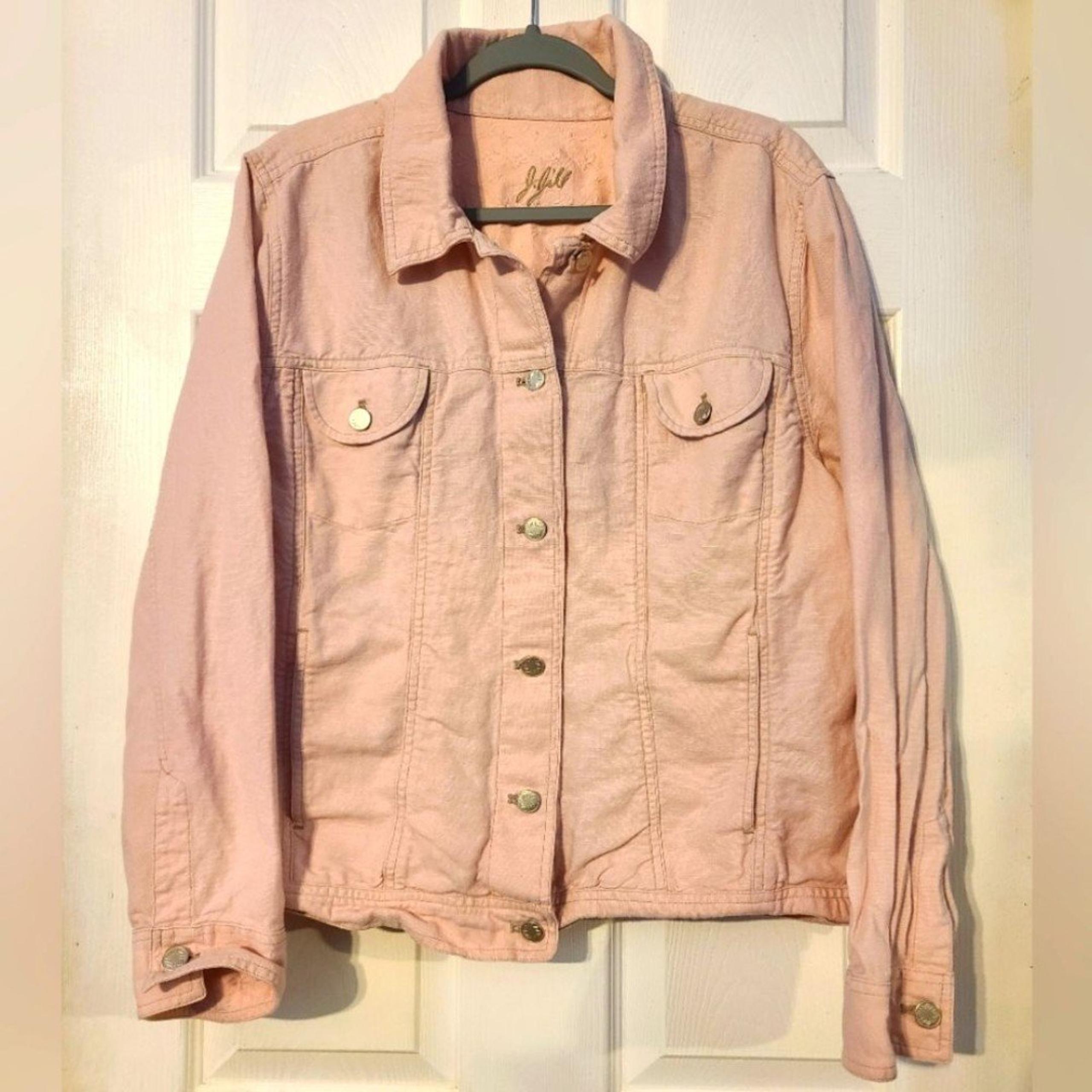 J. Jill linen blend pink jacket XL