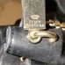 VINTAGE BLACK GENUINE LEATHER JUICY COUTURE BUCKET PURSE WITH CROSSBODY STRAP