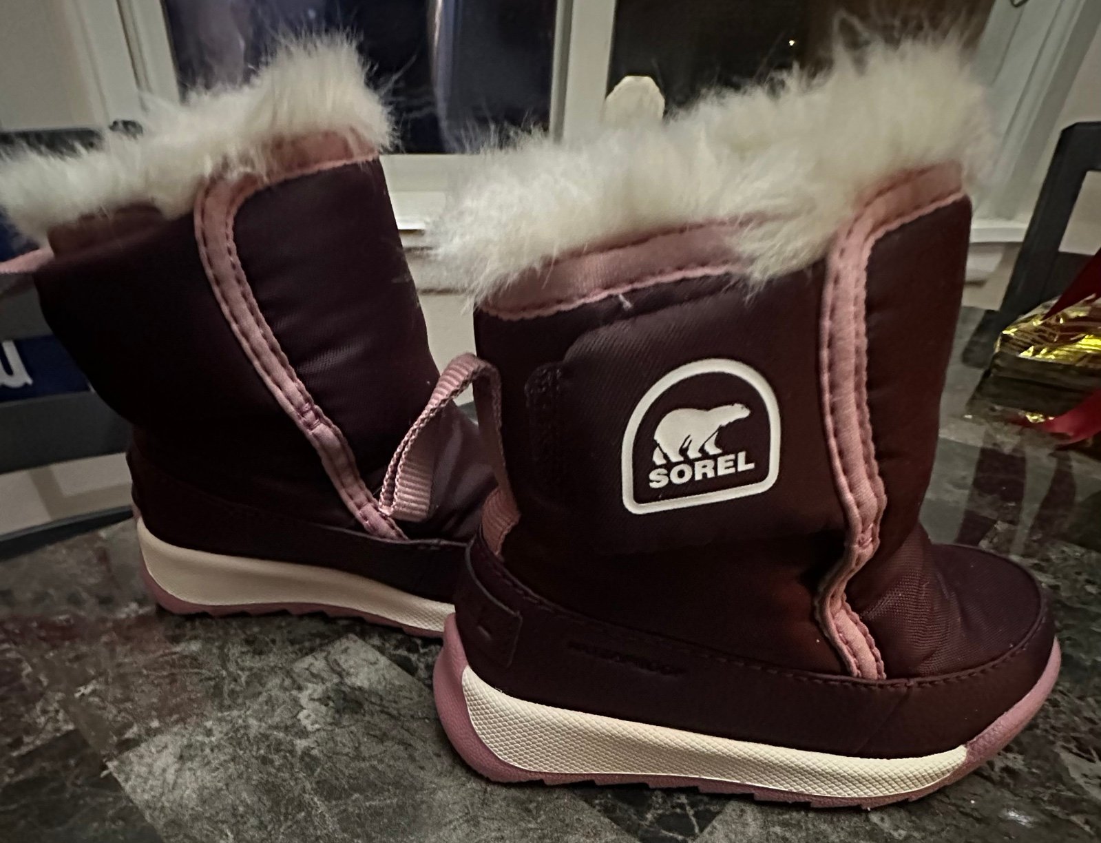 Sorel baby boots Whitney II PLUS TODDLER WATERPROOF BOOTIE size 5, epic plum