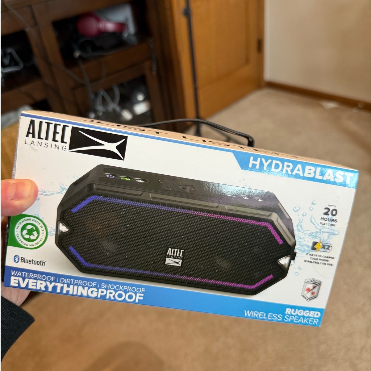NEW Altec Lansing HydraBlast Wireless Bluetooth Speaker Waterproof Rechargeable
