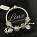 Linx Snake Chain Bracelet with Pitbull Themed Charms