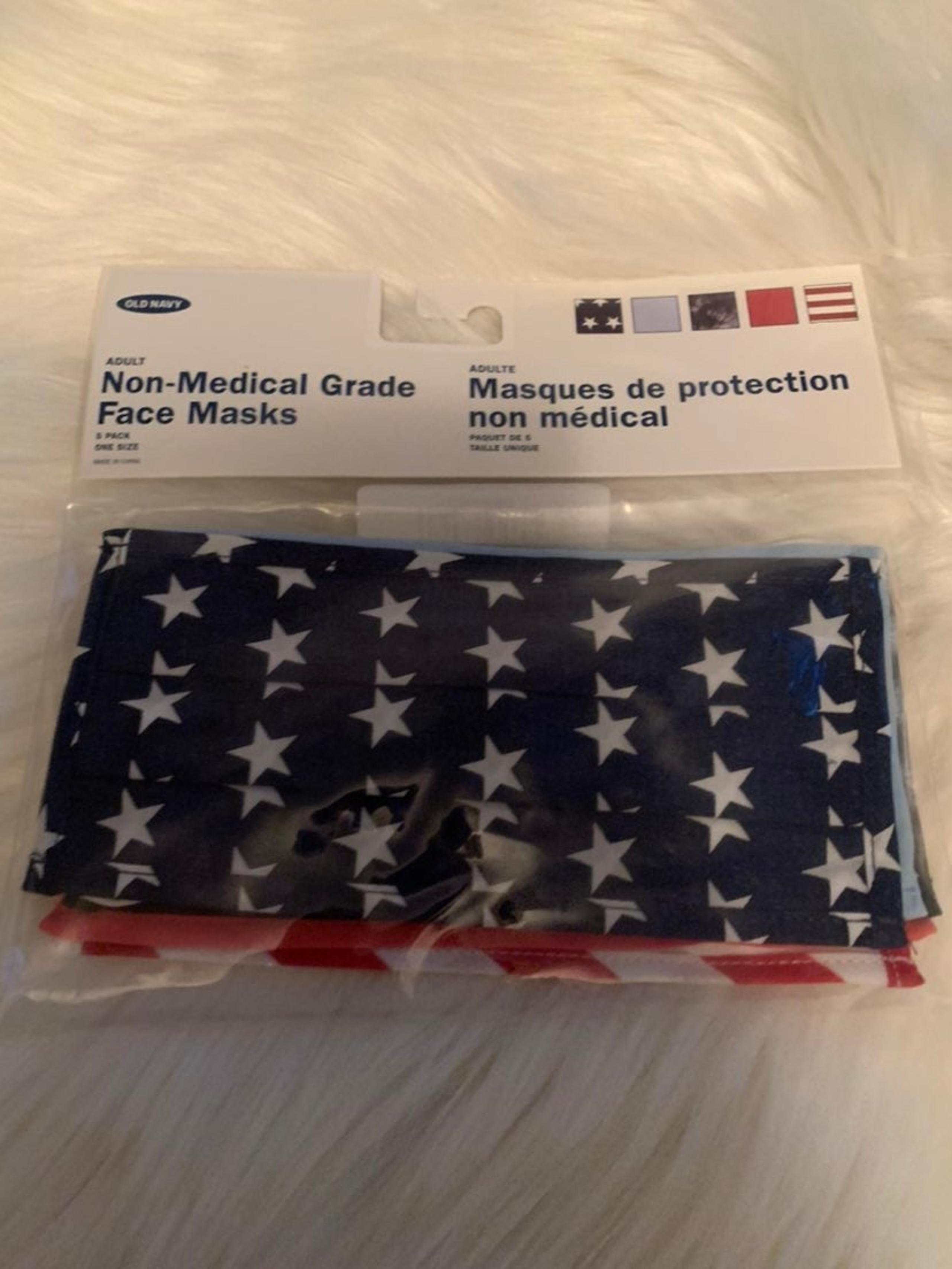 Face masks 5 pack americana style