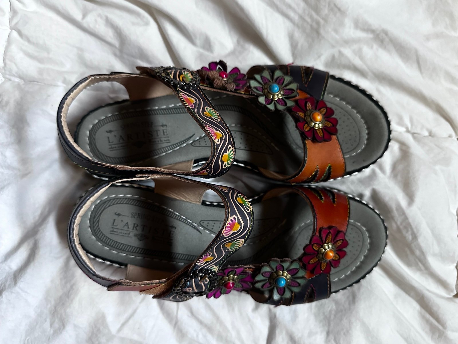 l’artiste spring step flower sandal