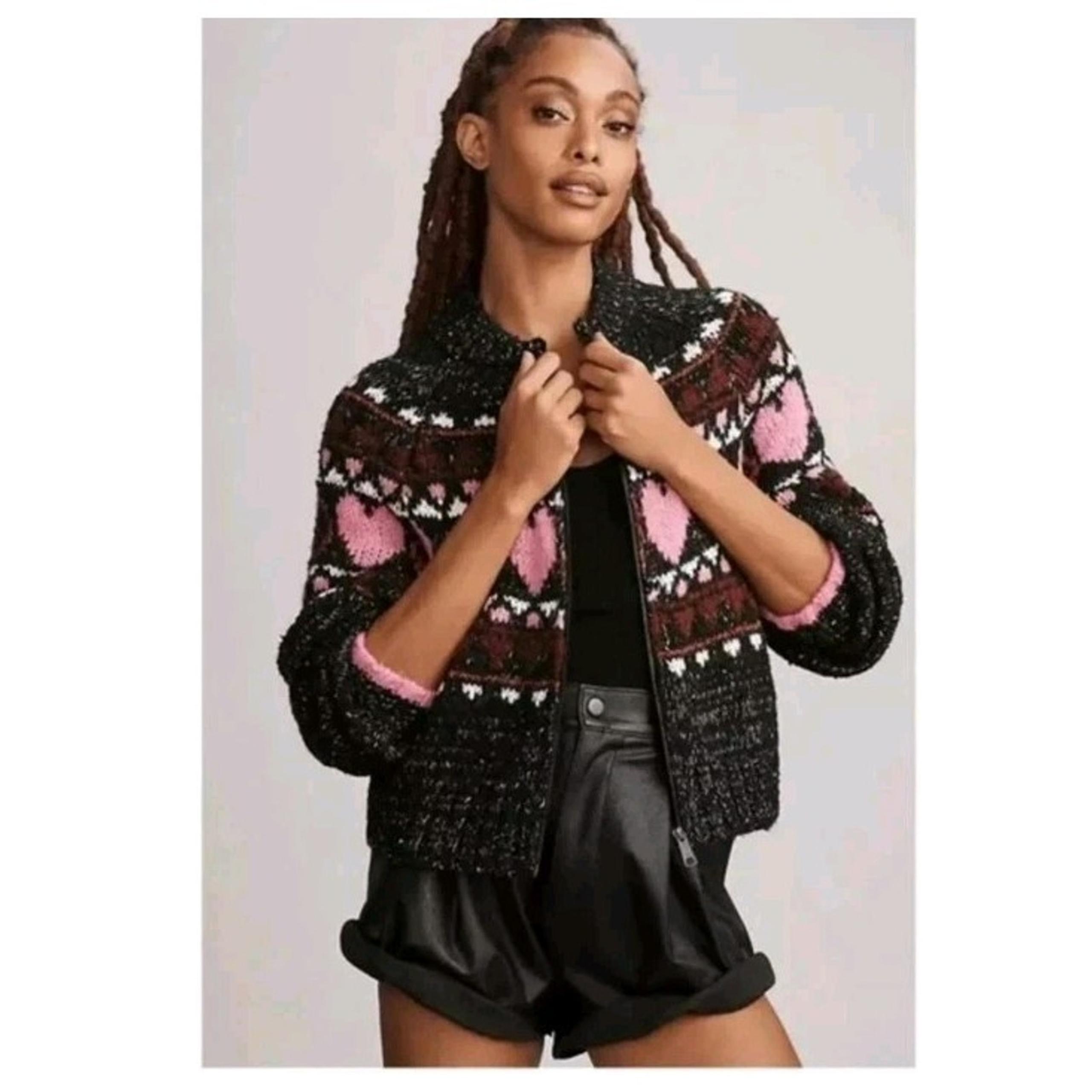 Anthropologie Pilcro Peace And Love sweater Sz Plus 2X Full Zip