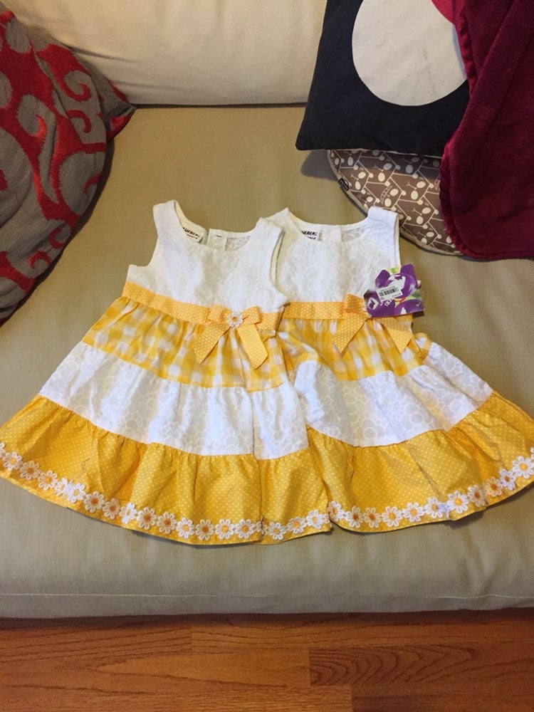 New 2 Yellow Floral Sundresses 18 Months
