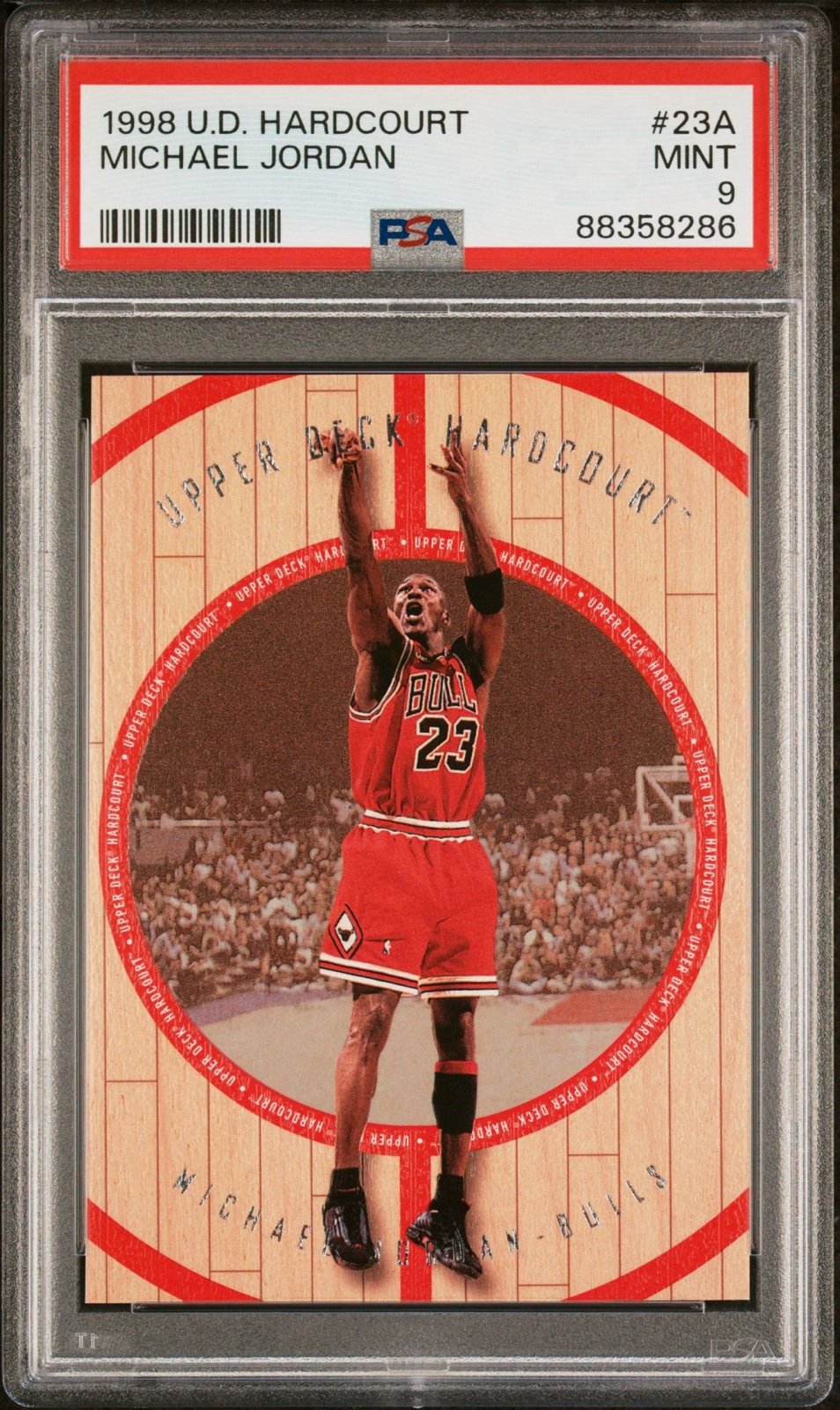 1998 Upper Deck Hardcourt Michael Jordan #23-A PSA 9
