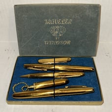 Vintage Traveler by Windsor Pen, Pencil, Knife and Flashlight Set Open Box
