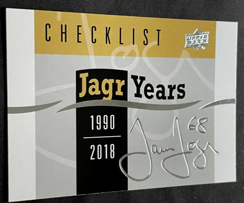 2018-19 UD Upper Deck Series 1 JAROMIR JAGR YEARS 1990-2018 SET MINT 25 CARDS -