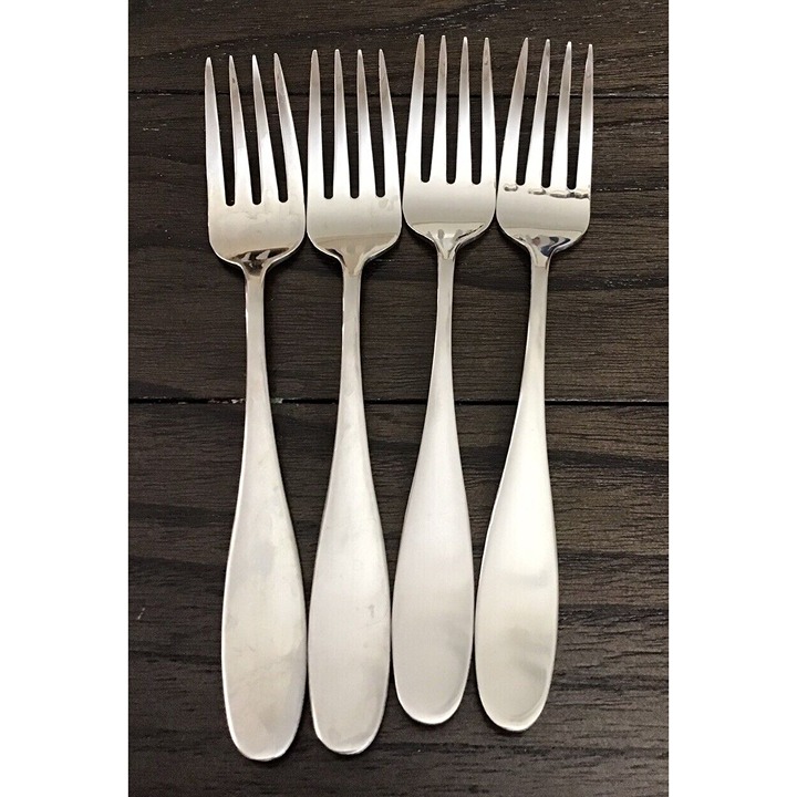 4 TOWLE LIVING COLLECTION ALPINE stainless flatware Salad Forks