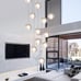 YICSUJU 14-Lights Bubble Crystal Chandelier- Modern Chandelier LED Raindrop
