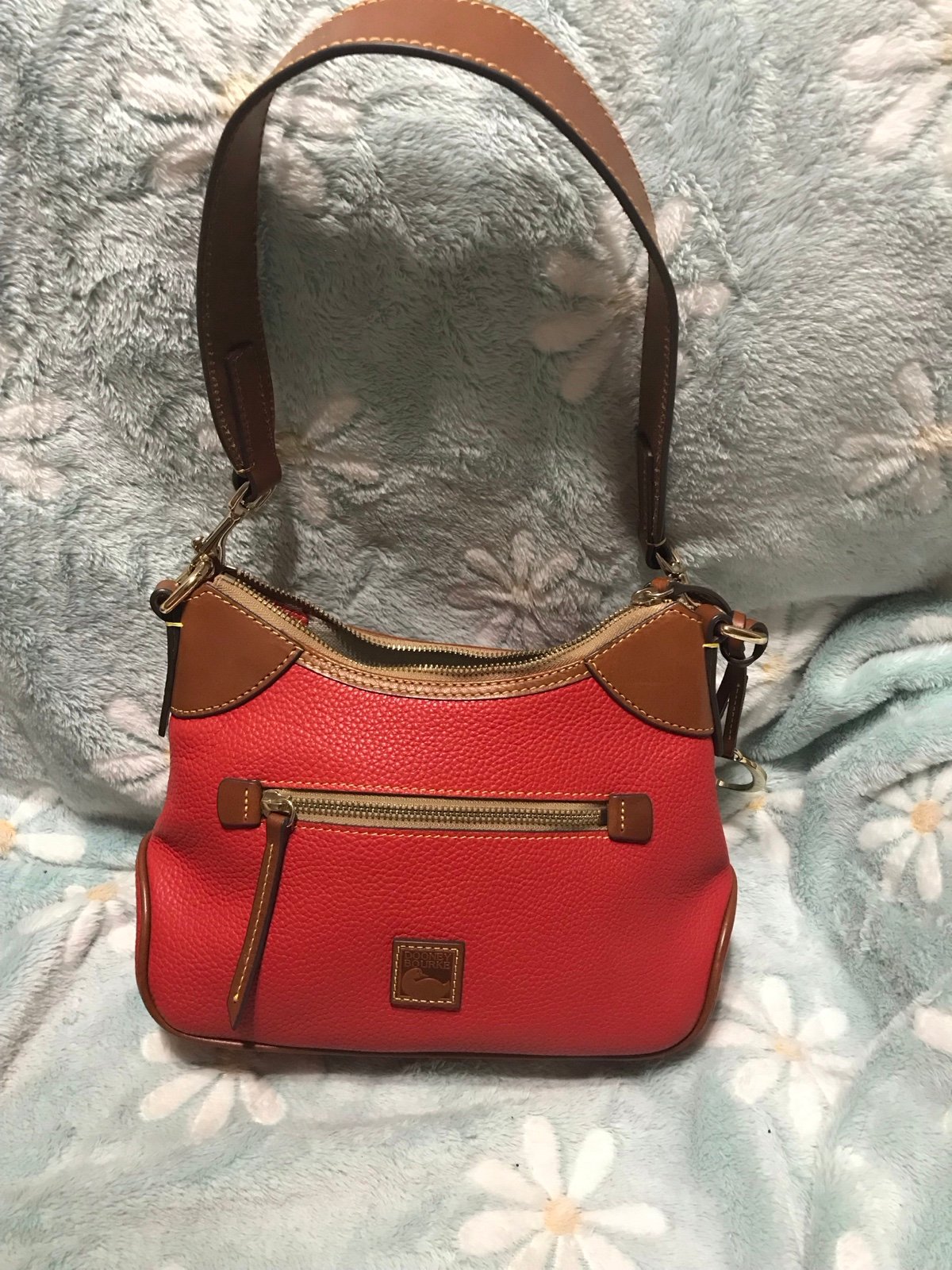 EUC Dooney Bourke Pebble Grain Small Hobo, Red color