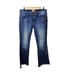 Driftwood Eva Floral Embroidered Mid Rise Flare Jeans Blue Size 32