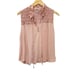 Free People Ruffle Me Up Sleeveless Blouse Top Blush Pink Women’s Sz Large NWOT