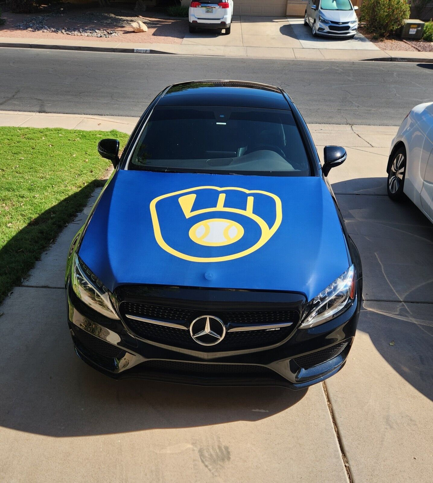 Milwaukee Brewers Auto Hood Cover | Sports | Hood Flags | MLB Flags 150x120cm