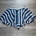 Nanette Lepore Striped Ruffle Silk Skort size 8