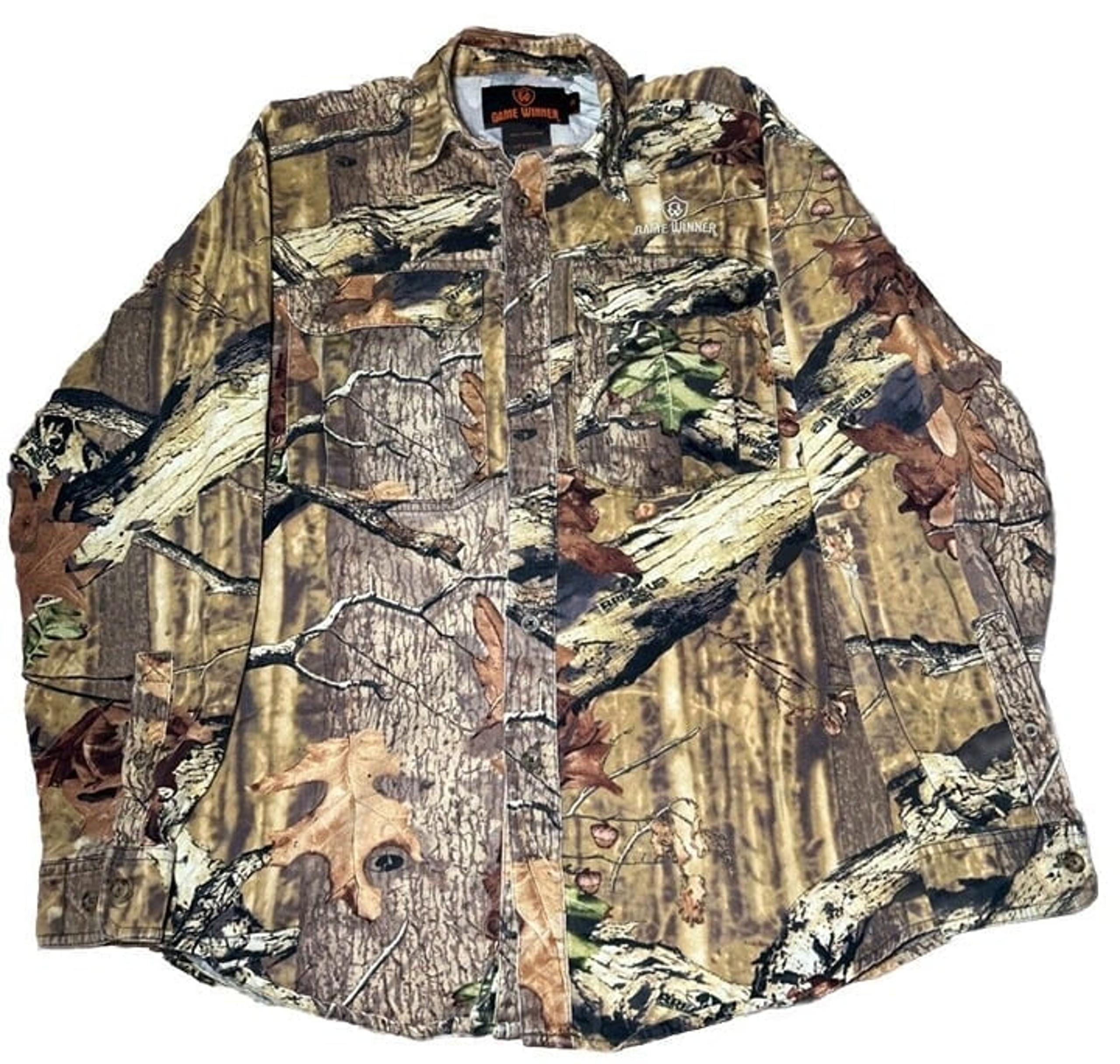 Game Winner Men’s Medium Break Up Infinity Camo L/S Button Down Shirt Flaw
