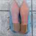 Aquazzura Blue Satin Crystal Flats