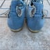 Aquazzura Blue Satin Crystal Flats