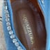 Aquazzura Blue Satin Crystal Flats