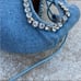Aquazzura Blue Satin Crystal Flats