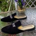 Giuseppe Zanotti Bonjour Nuit Black Velvet Mules