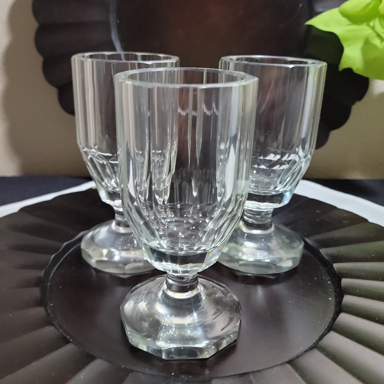 Vintage Biederme Style Eight Faceted Glasses