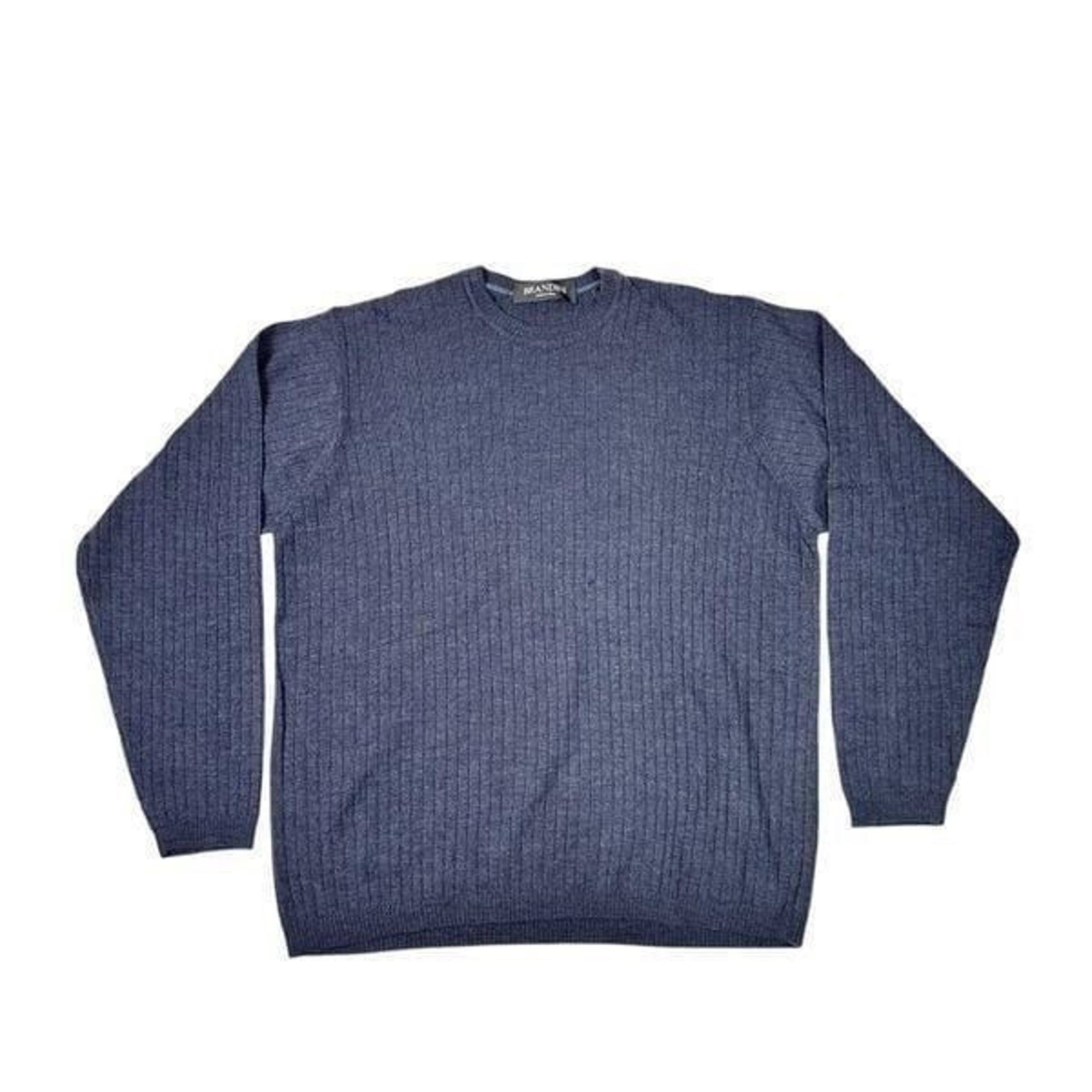 Men’s Brandini Size Medium Made In Italy Sweater Navy Blue Pullover