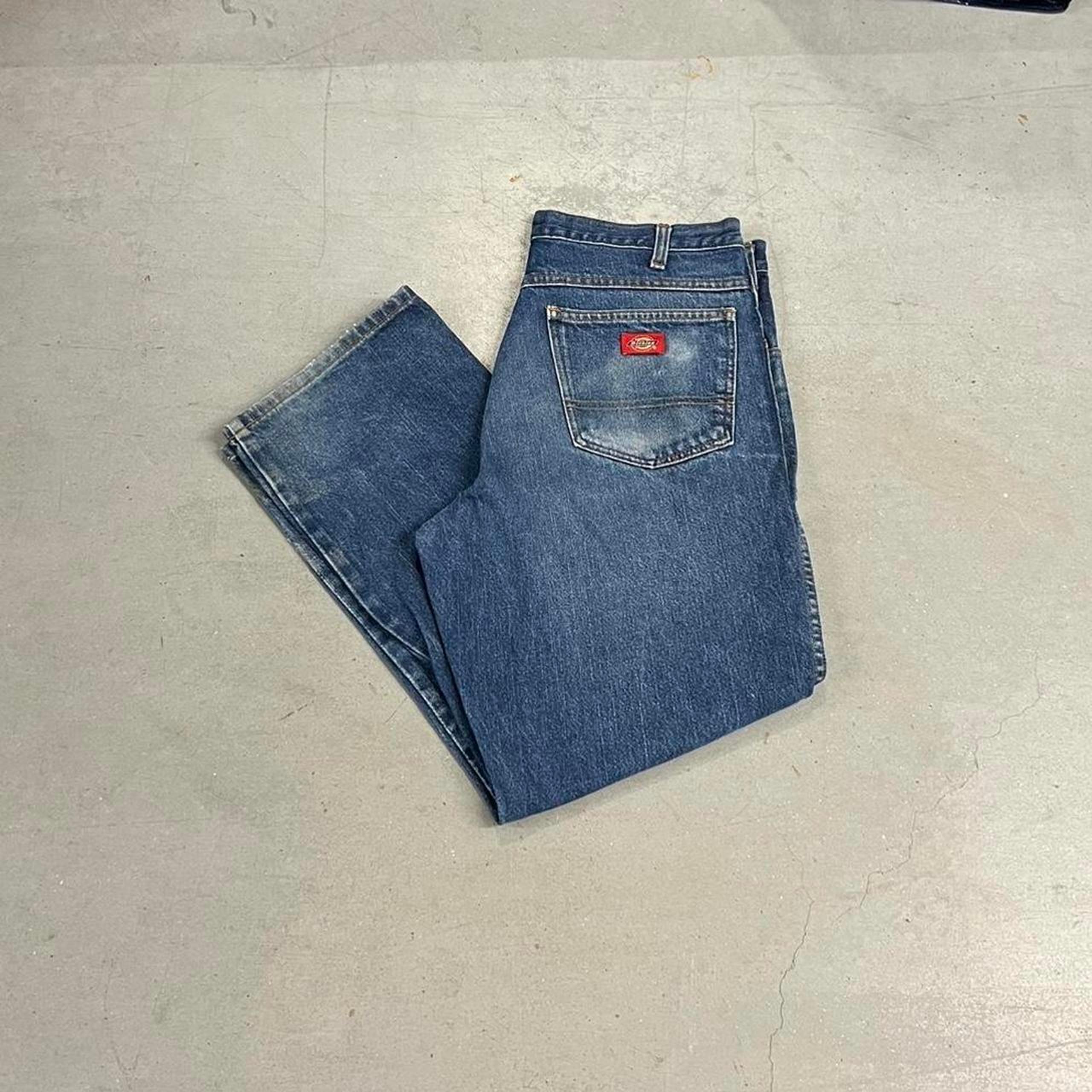 vintage dickies faded blue relaxed baggy fit jeans